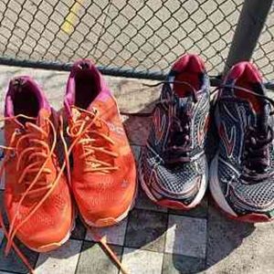 Pair of used size 8shoes CloudTec,Brooks Ghost6.